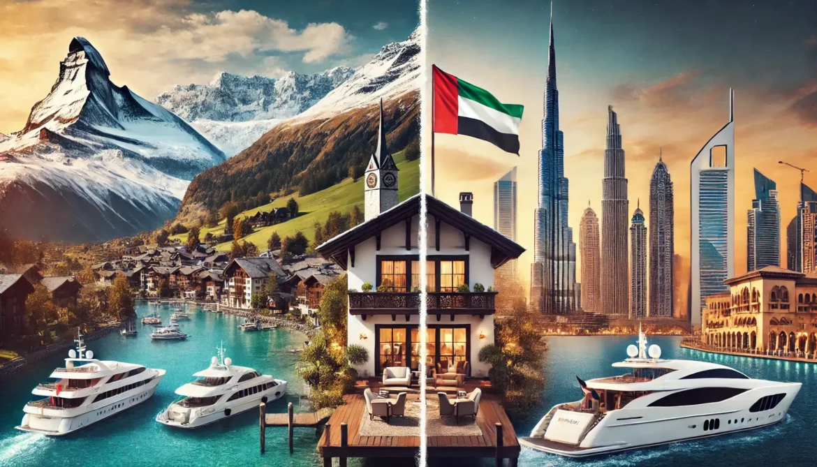 Suiza vs Emiratos Árabes Unidos: ¿Dónde es más rentable ser millonario?
